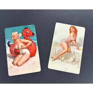 Vintage Pin Up Advertising Calendar Cards 1958 & 61